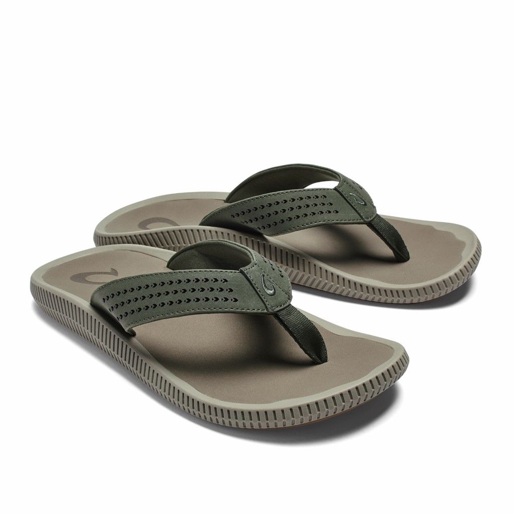 Olukai Men's Ulele Flip Flop - Nori / Clay US061-852